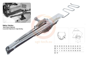 Окантователь в 3 сложения UMA-71 (25мм - 8мм) (с резинкой 6мм)