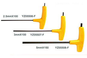 YF Ключ Г-образный шестигранный с ручкой YF05205-T (3mmX100)